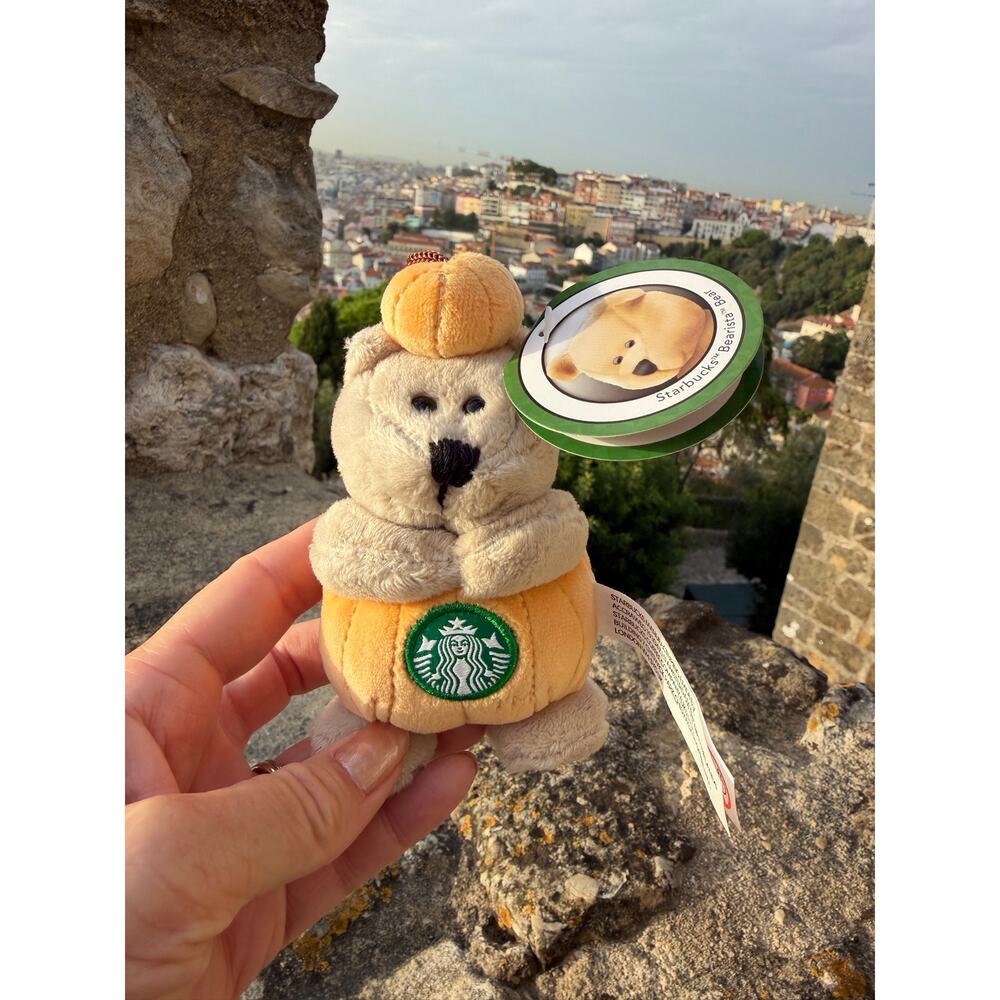 Starbucks Bearista Pumpkin Keychain Portugal NWT - Picture 2 of 5
